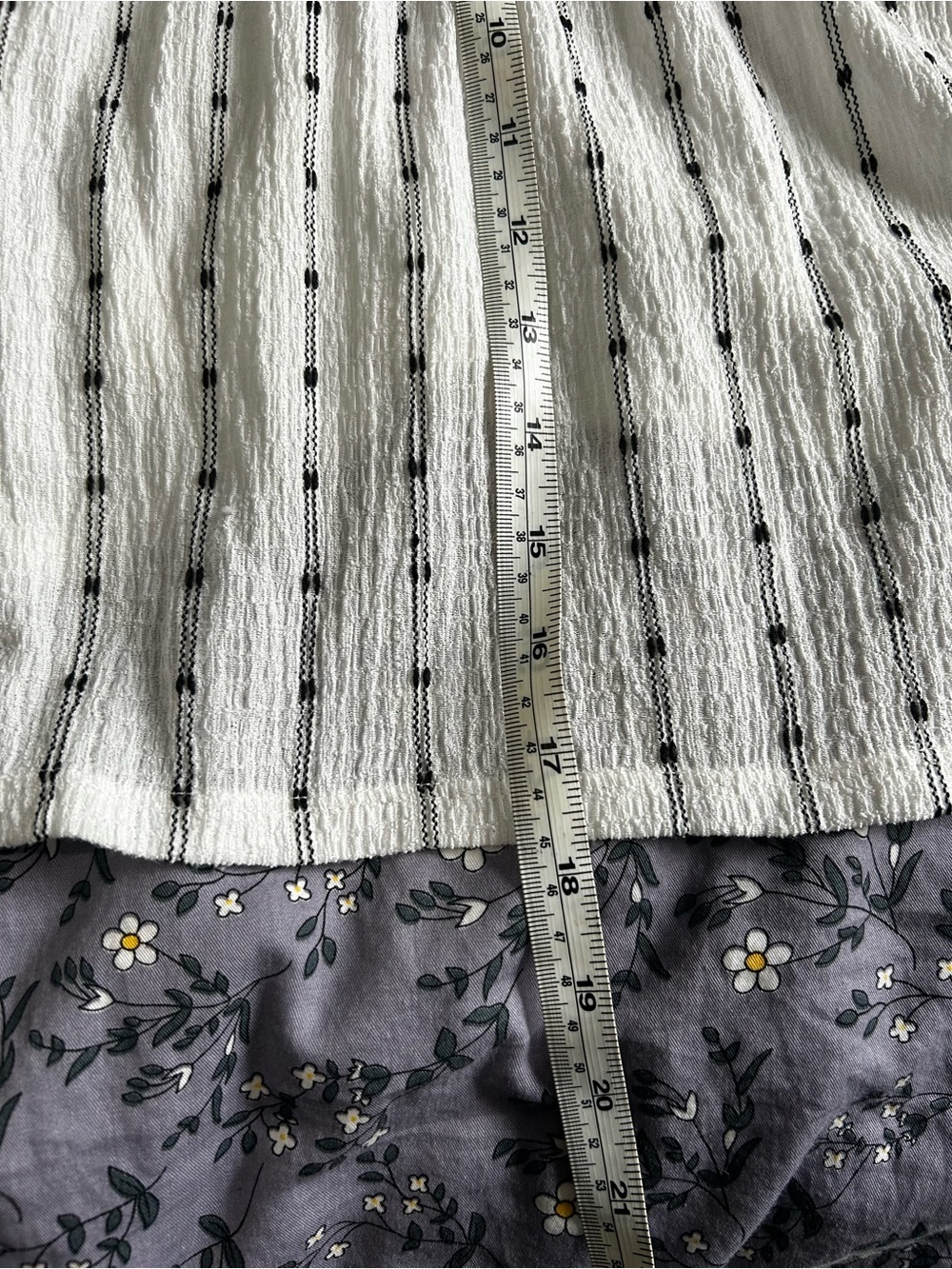 Madewell White Stripe Puff Sleeve Smocked Top - Picture 4 of 7